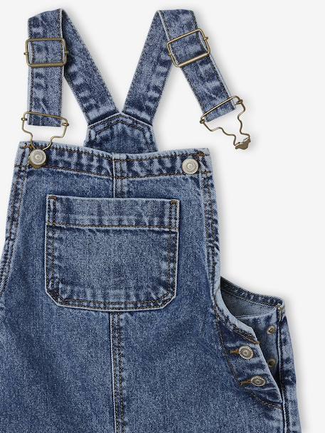 Wide-Leg Denim Dungarees for Girls black denim+denim grey+stone - vertbaudet enfant 