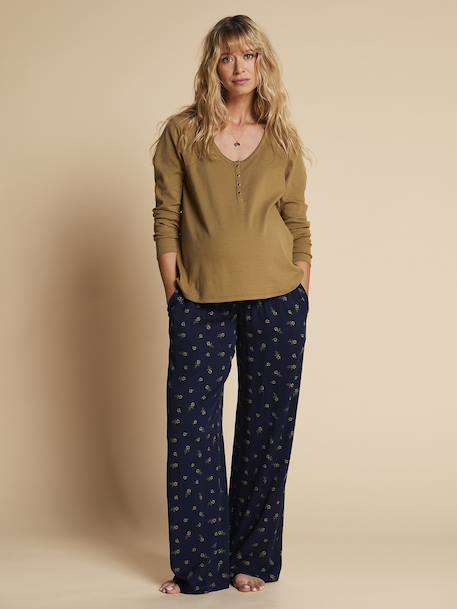 2-Piece Loungewear Set for Maternity & Nursing, ENVIE DE FRAISE olive - vertbaudet enfant 