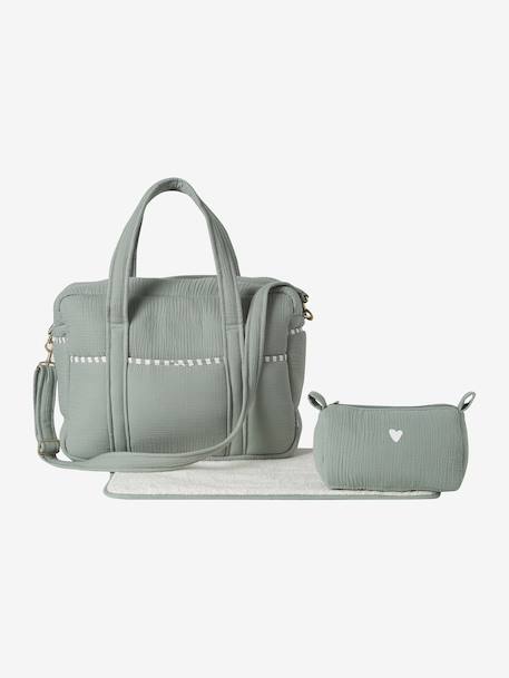 Customisable ENVIE DE FRAISE 24 or 48-hour changing bag sage green - vertbaudet enfant 