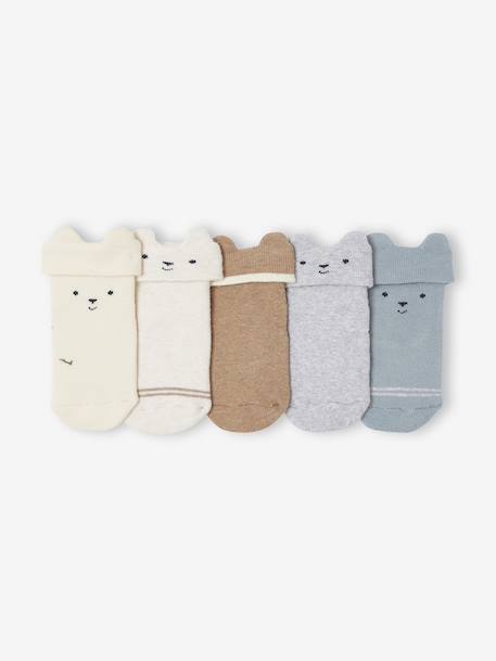 Lot 5 Bottoms naissance en bouclette beige - vertbaudet enfant 