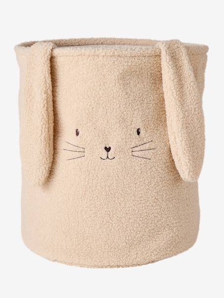 Rabbit Storage Basket in Sherpa sandy beige - vertbaudet enfant 