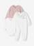 3-Piece Set for Newborns: Plain Knit Cardigan + Sleepsuit + Bodysuit rose - vertbaudet enfant 