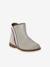Zipped Leather Boots for Babies black+gold - vertbaudet enfant 