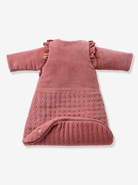 Baby sleeping bag with detachable long sleeves, ENCHANTED RABBIT old rose - vertbaudet enfant 