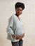 Blouse grossesse et allaitement en gaze coton bois de rose+vert sauge - vertbaudet enfant 