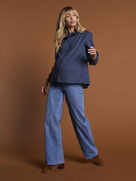Ruffled Blouse, Maternity & Nursing, ENVIE DE FRAISE night blue - vertbaudet enfant 