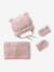 Ensemble bonnet, snood et moufles bébé rose pâle - vertbaudet enfant 