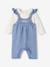 2-Piece Set for Newborns: Denim Dungarees + Bodysuit stone - vertbaudet enfant 