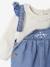 2-Piece Set for Newborns: Denim Dungarees + Bodysuit stone - vertbaudet enfant 