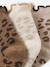 Pack of 3 pairs of leopard print baby girls' socks cinnamon - vertbaudet enfant 