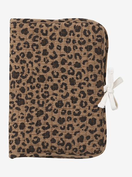 Customisable ENVIE DE FRAISE leopard cotton muslin health record cover beige - vertbaudet enfant 