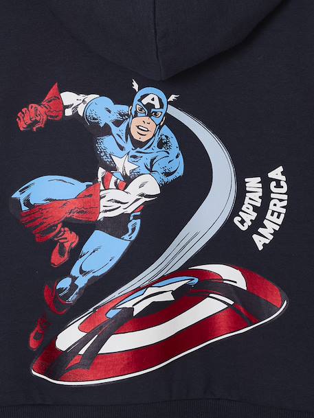 Marvel® AVENGERS Captain America hooded sweatshirt navy blue - vertbaudet enfant 