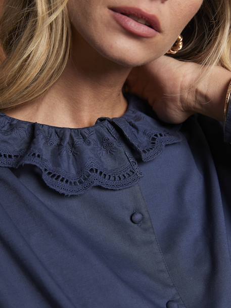 Ruffled Blouse, Maternity & Nursing, ENVIE DE FRAISE night blue - vertbaudet enfant 