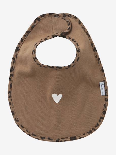 Leopard Bib Set, ENVIE DE FRAISE beige - vertbaudet enfant 