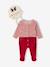 Velour Christmas Sleepsuit & Beanie Set, ENVIE DE FRAISE red - vertbaudet enfant 