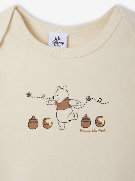 Pack of 2 WINNIE THE POOH Long-Sleeved Newborn Bodysuits for Boys cappuccino - vertbaudet enfant 