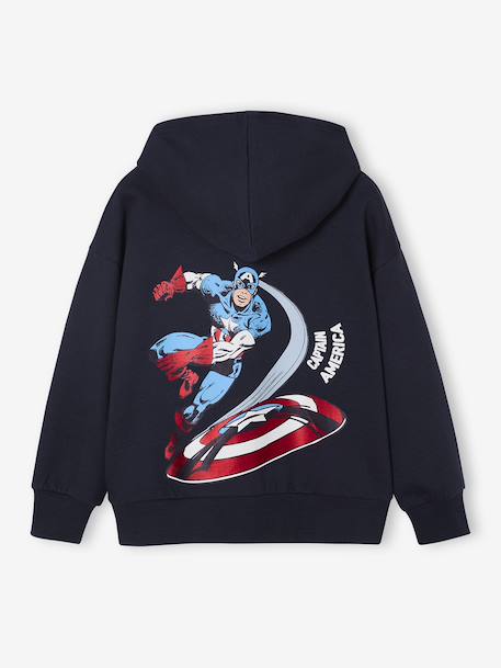 Marvel® AVENGERS Captain America hooded sweatshirt navy blue - vertbaudet enfant 