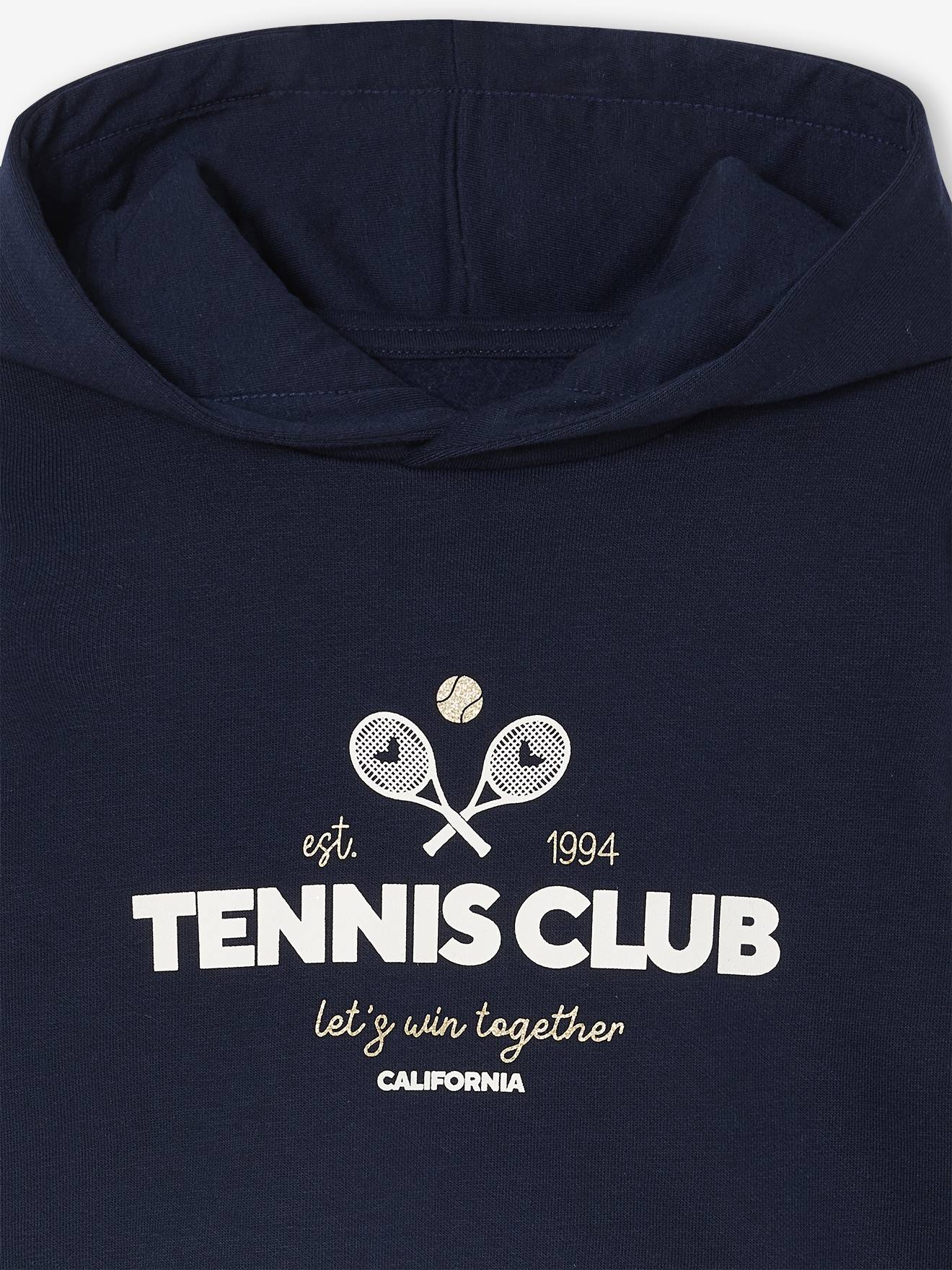 Ensemble Sport Fille Vertbaudet - Sweat à Capuche Et Jogging, Motif Tennis, Molleton Coton - 7