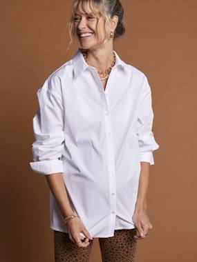 Chemise de grossesse et allaitement forme longue - vertbaudet enfant Chemise de grossesse et allaitement forme longue - vertbaudet enfant