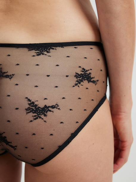 Pack of 3 Maternity Briefs in Embroidered Lace bordeaux red - vertbaudet enfant 