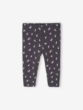 Legging bébé léopard en maille côtelée  - vertbaudet enfant