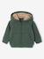 Zipped hooded fleece cardigan for babies fir green - vertbaudet enfant 