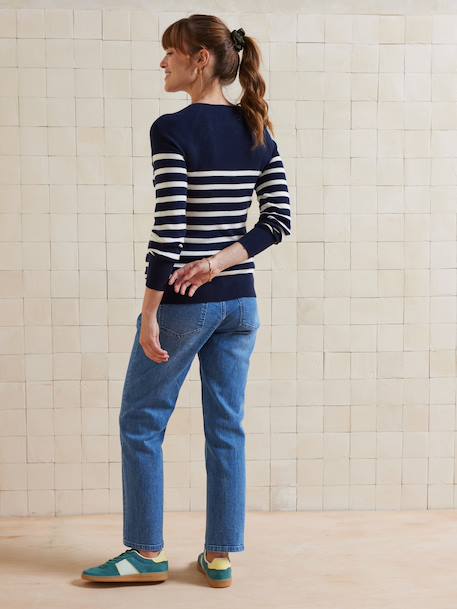 Pull marinière grossesse et allaitement ouvertures raglan marine - vertbaudet enfant 