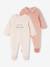 Pack of 2 Velour Sleepsuits for Newborns pale pink - vertbaudet enfant 