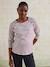 Striped nursing clothes t-shirt in organic cotton* bordeaux red - vertbaudet enfant 