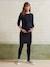 Robe tricot de grossesse et d'allaitement noir - vertbaudet enfant 