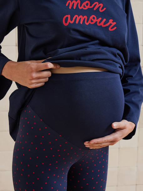 Ensemble 2 pièces pyjama de grossesse 'mon amour' marine - vertbaudet enfant 
