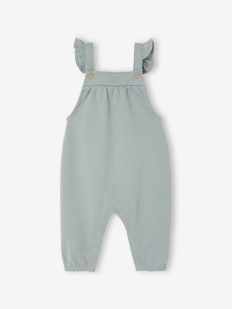 Dungaree in baby fleece sage green - vertbaudet enfant 