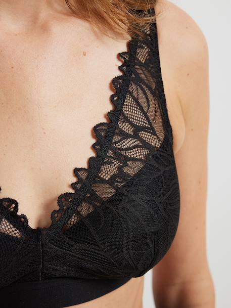 Scarf-Style Lace Bra for Maternity black - vertbaudet enfant 