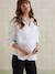 Embroidered Cotton Muslin Shirt, Maternity & Nursing white - vertbaudet enfant 
