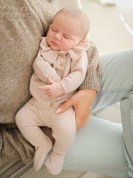 Customisable ENVIE DE FRAISE wool and cashmere newborn set blush - vertbaudet enfant 