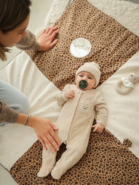 Leopard Activity Mat in Cotton Gauze, ENVIE DE FRAISE beige - vertbaudet enfant 