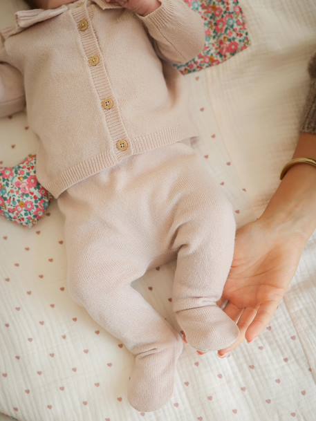 Ensemble naissance laine et cachemire personnalisable blush - vertbaudet enfant 