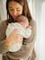 Pack of 2 Sleepsuits in Velour for Newborn Girls, ENVIE DE FRAISE ecru - vertbaudet enfant 