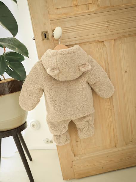 Pramsuit with Leopard Lining, Family Capsule Collection, ENVIE DE FRAISE taupe - vertbaudet enfant 