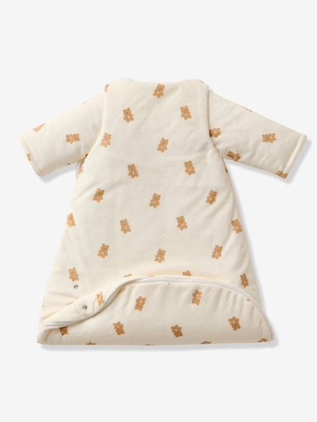 Baby Sleeping Bag with Detachable Long Sleeves, LITTLE BEAR printed white - vertbaudet enfant 