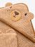 Cape de bain et gant de toilette PETIT OURS, avec coton recylé rayé beige - vertbaudet enfant 