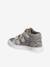 Baskets enfant fille cuir à scratchs beige imprimé+marine+or - vertbaudet enfant 