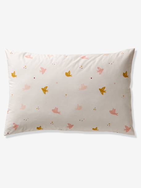 Duvet cover set + essential children's HIRONDELLES pillowcase, with recycled cotton printed white - vertbaudet enfant 