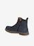 Boots enfant fille cuir détails festons lot beige+marine+marron+noir+taupe - vertbaudet enfant 
