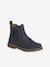 Leather Boots with Seams, for Girls black+brown+navy blue+set beige+taupe - vertbaudet enfant 