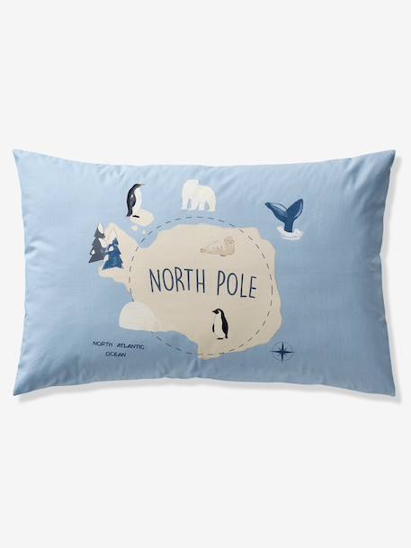 PÔLE NORD duvet cover set + pillowcase for children, with recycled cotton ocean blue - vertbaudet enfant 