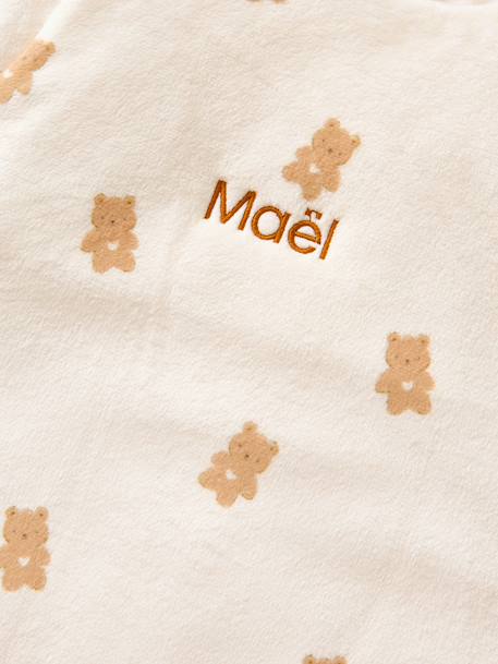 Baby Sleeping Bag with Detachable Long Sleeves, LITTLE BEAR printed white - vertbaudet enfant 