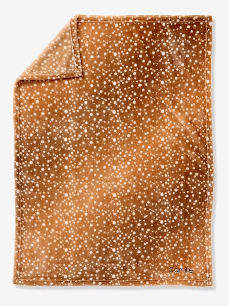 Printed Fleece Blanket multicoloured+printed brown+printed white - vertbaudet enfant 
