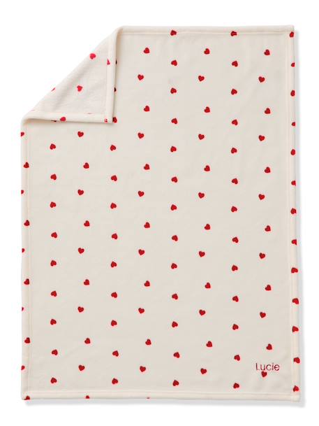 Plaid imprimé polaire personnalisable blanc imprimé+marron imprimé+multicolore+rouge imprimé - vertbaudet enfant 