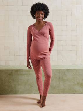 -Ensemble 2 pièces pyjama grossesse et allaitement coton biologique*